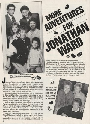 Jonathan Ward teen magazine pinup clipping More Adventures for Jonathan Ward Teen Set