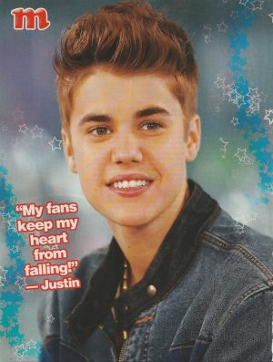 Justin Bieber teen magazine pinup clipping pop singer Never Say Never headshot