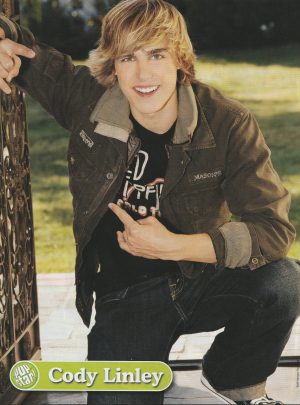 Cody Linley teen magazine pinup clipping squatting child star legs ope crush pix