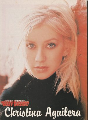 Christina Aguilera teen magazine pinup clipping headshot Teen Dream earing Rare