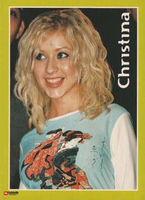Christina Aguilera teen magazine pinup clipping blue shirt singer Teen Dream Pix