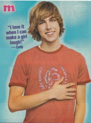 Cody Linley teen magazine pinup clipping red shirt child star young heart pix