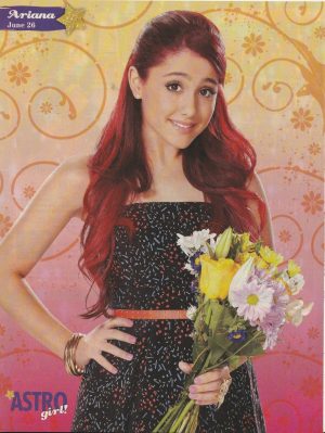 Ariana Grande teen magazine pinup clipping disney star flowers pix