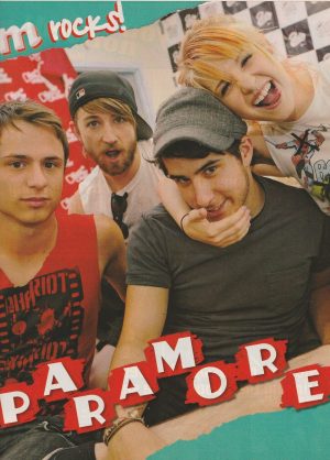 Paramore teen magazine pinup clipping rock band silly pose M mag pix
