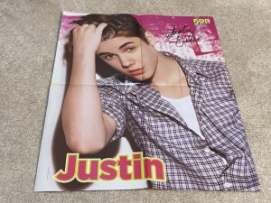 Harry Styles One Direction Justin Bieber teen magazine poster headshot Bop Pix