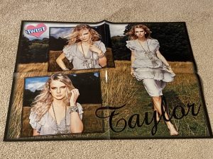 Taylor Swift Zac Efron teen magazine poster clipping barefoot walking in the grass Twist