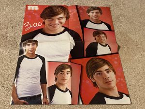 Taylor Swift Zac Efron teen magazine 4 page poster multi pics modeling M crush Pic