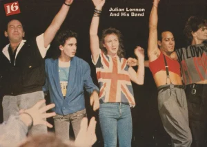 Julian Lennon Rob Lowe teen magazine pinup clipping take a bow 16 mag Pix