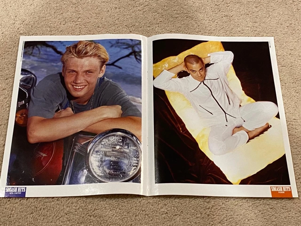 Hanson Nick Carter Robbie Williams Take That teen magazine poster Barefoot Pix - Image 2