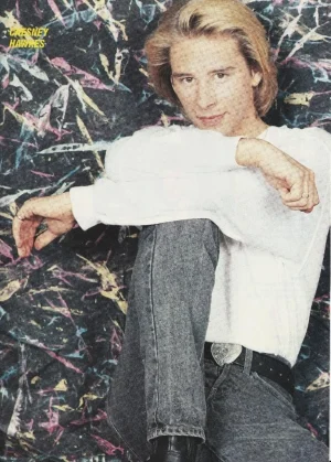 2 Chesney Hawkes teen magazine pinup clipping leather jacket jeans Teen Machine