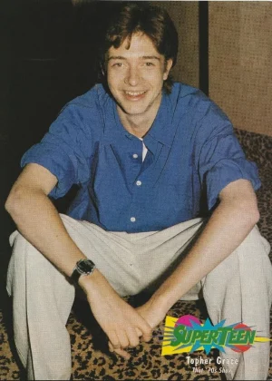 Topher Grace teen magazine pinup clipping That 70's Show Superteen blue shirt