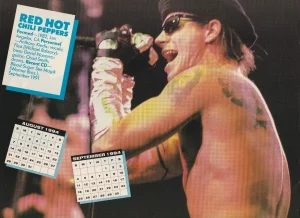 Red Hot Chili Peppers teen magazine pinup clipping shirtless rock band pix