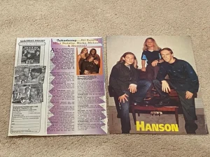 Aaron Carter Hanson teen magazine pinup clipping Teen Machine piano MMMBOP