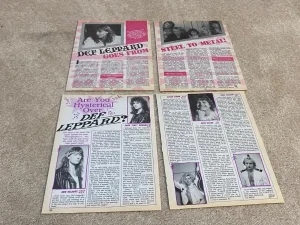 Def Leppard Joe Elliott teen magazine clipping BB Bop rock singer teen beat pix