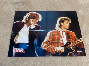 Michael J. Fox Andrew Ridgeley George Michael teen magazine poster Star stage