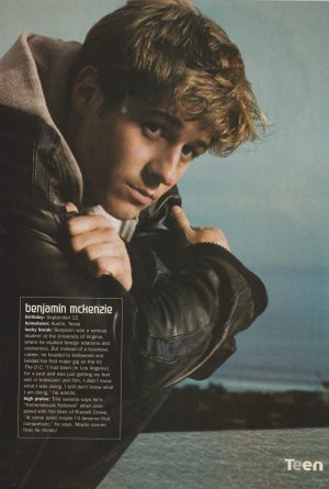 Benjamin Mckenzie Orlando Bloom teen magazine pinup clipping Teen People Pix