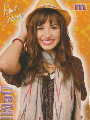 Demi Lovato teen magazine pinup clipping hat modeling child star M teen idols
