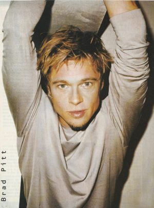 Brad Pitt teen magazine pinup clipping vintage arms teen idols rare pix Japan