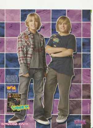 Cole Sprouse Dylan Sprouse teen magazine pinup clipping Kewl full body disney
