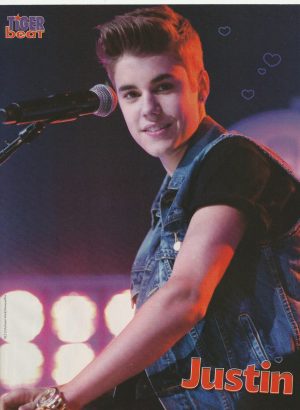 Justin Bieber Demi Lovato teen magazine pinup clipping young boy pop star dancer