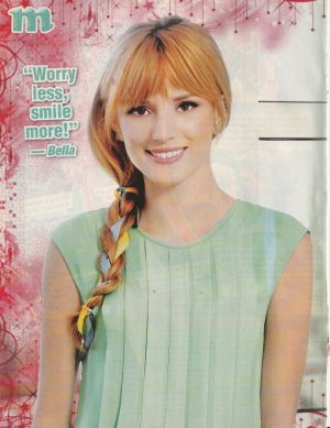 Bella Thorne teen magazine pinup clipping young green shirt vintage pix Bop M