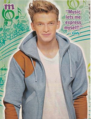 Cody Simpson teen magazine pinup clipping blue shirt M pix celebrity