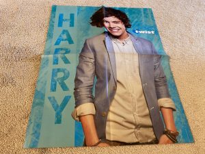 Selena Gomez Harry Styles teen magazine poster clipping black pants Twist 1D pix