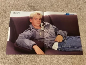 Aaron Carter Bow Wow teen magazine poster jeans childstar M purple couch Pix