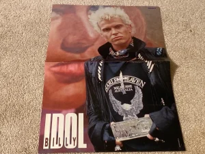 Billy Idol Indecent Obsession teen magazine poster leather jacket Bravo rocker