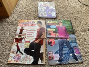 Justin Bieber teen magazine pinup clippings lot Bop M Tiger Beat handwriting pix