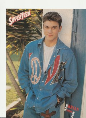 Brian Austin Green teen magazine pinup clipping Vintage denim Superteen 90210