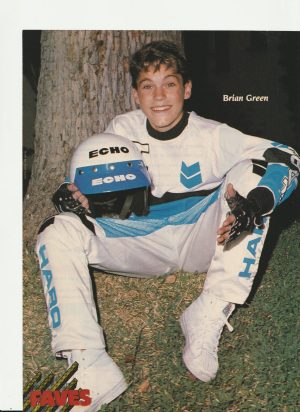 Brian Austin Green teen magazine pinup clipping Vintage Faves bike Haro legs