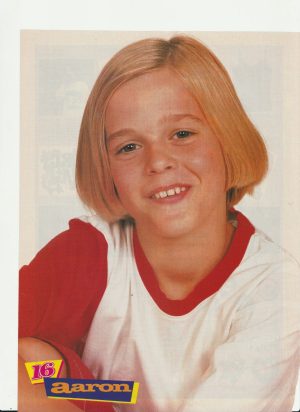 Aaron Carter teen magazine pinup clipping red shorts Rip Rare Young Vintage 90’s