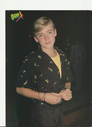 Ricky Schroder teen magazine pinup clipping black belt young Bop Silver Spoons