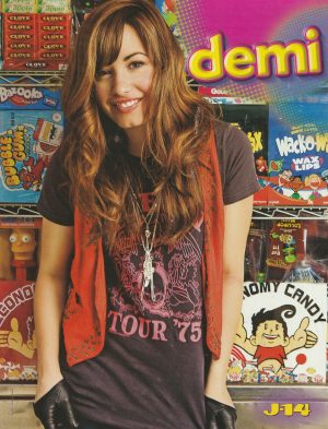 Chris Brown Demi Lovato teen magazine pinup Collectible J-14 Astro M pic music