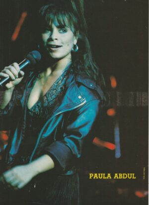 Paula Abdul The Party Damon Pampolina teen magazine pinup clipping mic tv show 90's rare Wow