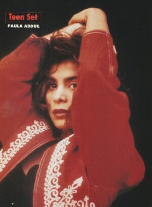 Paula Abdul Tiffany Chad Allen teen magazine pinup clipping red shirt Teen Set headshot Pix