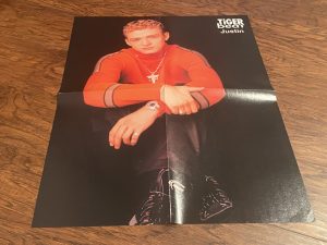 Justin Timberlake Together teen magazine poster clipping modeling orange shirt