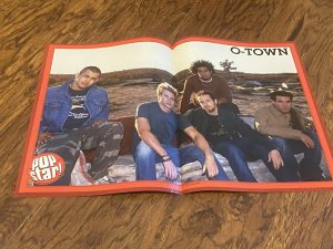 Justin Guarini O-town teen poster clipping vintage couch laying down sun rise