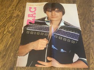 Zac Efron Cheetah Girls teen poster clipping Vintage Teen Dream unzip shirt pix