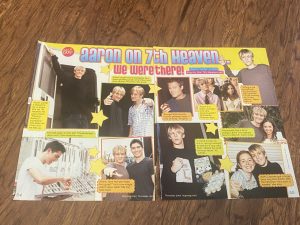 Aaron Carter David Gallagher teen magazine pinup 7th Heaven Bop pic child star