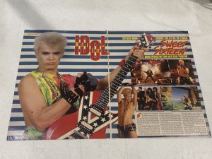 Billy Idol teen magazine pinup clipping muscles rock star Bravo pix