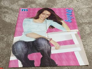Zac Efron Miley Cyrus magazine poster clipping jeans modeling M child star