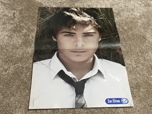 Zac Efron teen poster clipping white shirt teenager pix HSM Baywatch Pop Star