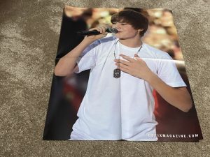 Justin Bieber Jaden Smith magazine poster clipping child star white shirt Go Pix