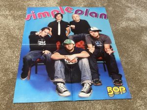 Simple Plan Orlando Bloom magazine Poster Collectible red couch Bop rock band