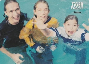 Hanson Melissa Joan Hart teen magazine pinup clipping pool wet Tiger Beat 90’s