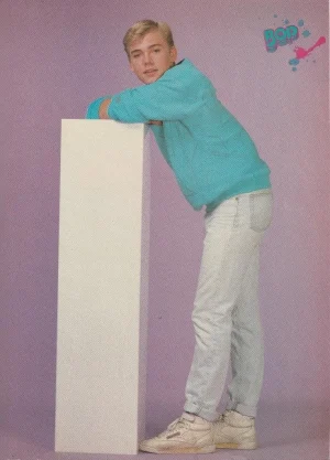Ricky Schroder Alyssa Milano teen magazine pinup clipping Jeans butt blue shirt