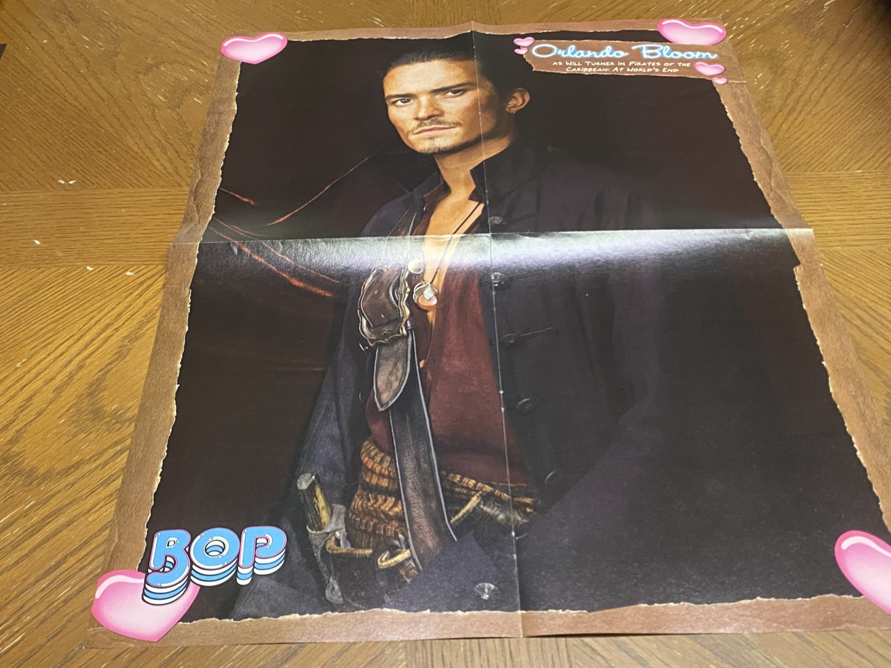 Orlando Bloom Nick Jonas teen magazine poster clipping foldout Bop headshot Pix - Image 2
