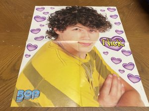Kevin Jonas Nick Jonas teen magazine poster clipping foldout teenagers Bop Pix